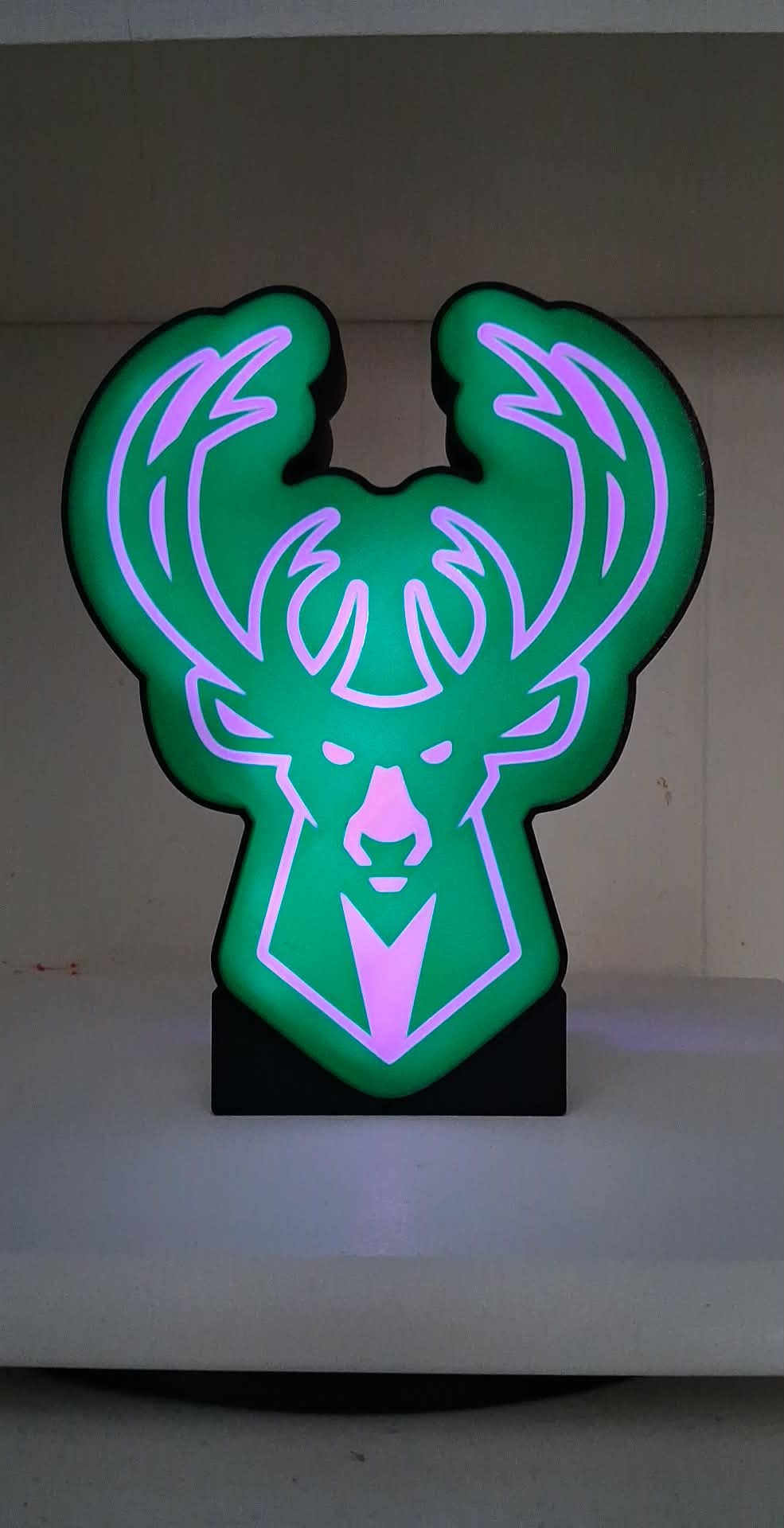 Bucks Maskot LED light box – custom 3D printed – Lit Layer Creations